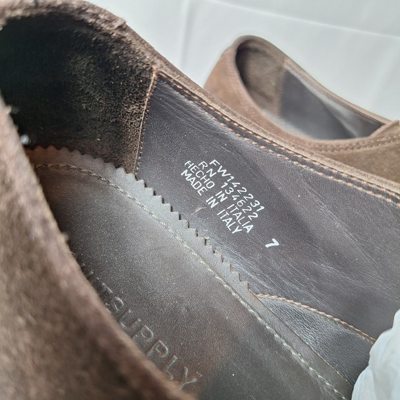 SUITSUPPLY Cap Toe Monk Strap Suede Dress Shoes Sz 7 Chocolate Brown Classic EUC - Picture 5 of 12